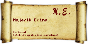 Majerik Edina névjegykártya
