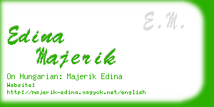 edina majerik business card